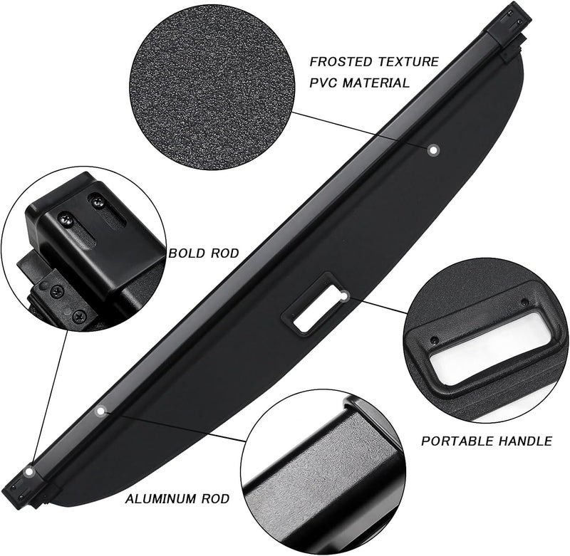 Sze Cargo Cover for 2018-2023 2024 BMW X3 Accessories Retractable Trunk Cover Black Rear Trunk Security Cover Shielding Shade Waterproof-New Upgrade - Image 2